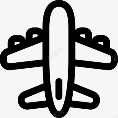飞机商务327直线型图标图标