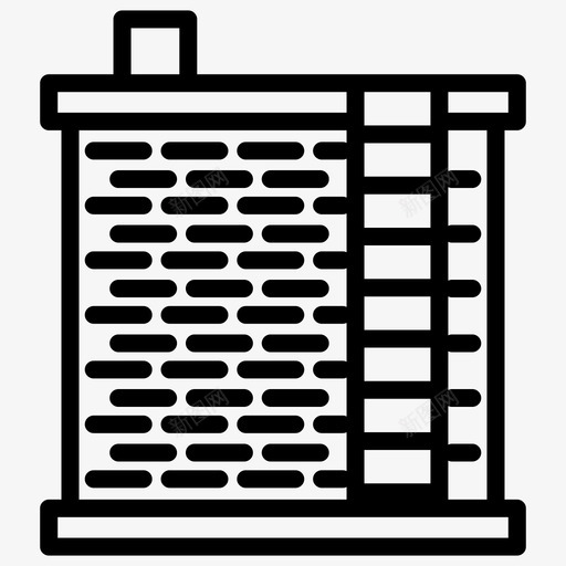 建筑住宅房地产图标svg_新图网 https://ixintu.com 住宅 城市元素加粗线条集152 塔楼 建筑 房地产