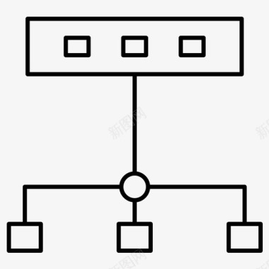 网络流程图internet图标图标
