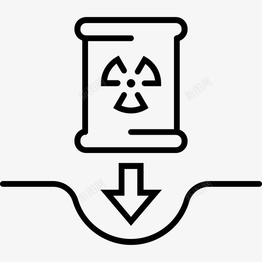 核废料桶放射性图标svg_新图网 https://ixintu.com 利用 技术 放射性 核废料