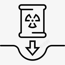 放射桶核废料桶放射性图标高清图片