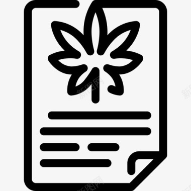 文件大麻证书图标图标
