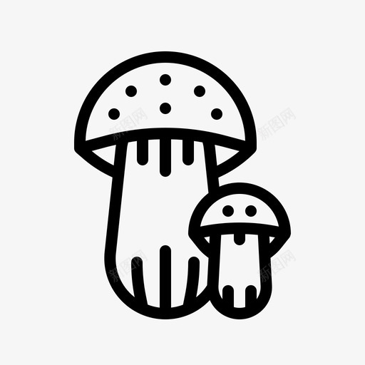 蘑菇秋季75直线型图标svg_新图网 https://ixintu.com 直线 秋季 线型 蘑菇