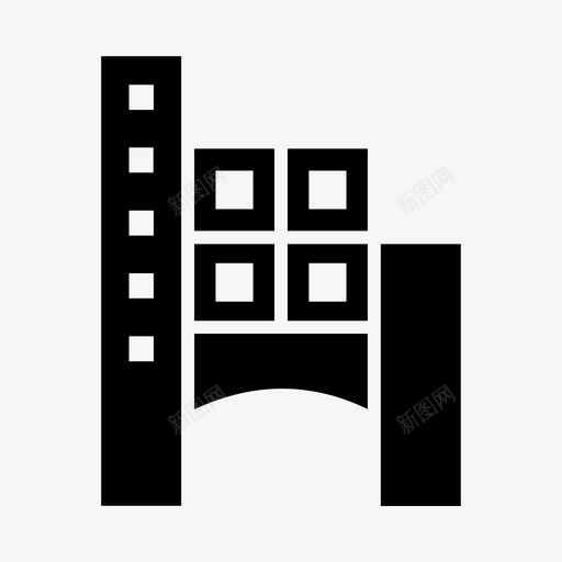 建筑商业城市图标svg_新图网 https://ixintu.com 办公室 商业 城市 建筑