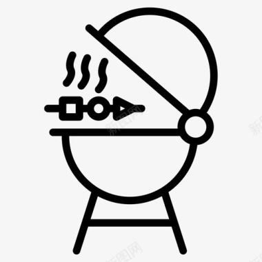 烧烤食物热的图标图标