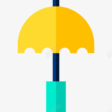 伞保护和安全11扁平图标图标