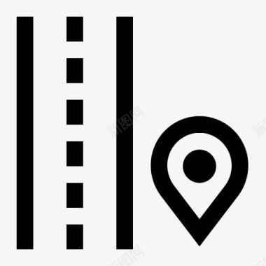 道路位置方向导航图标图标