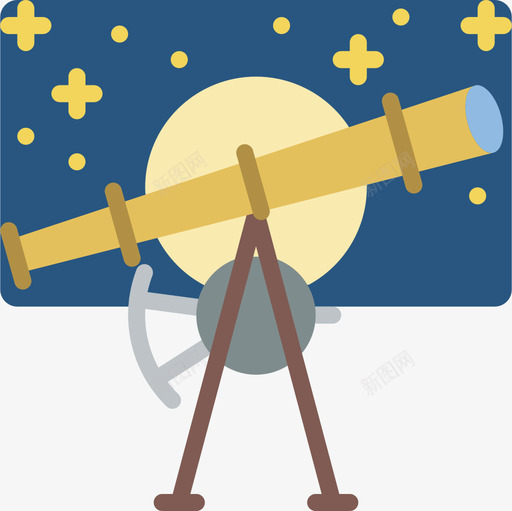 望远镜发明3平面图标svg_新图网 https://ixintu.com 发明3 平面 望远镜