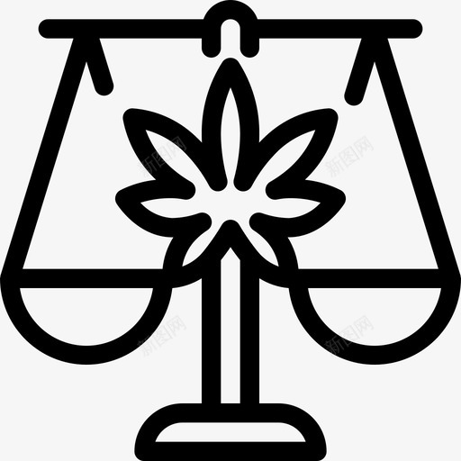 法律大麻树叶图标svg_新图网 https://ixintu.com 大麻 大麻和医学 树叶 法律