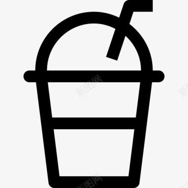 奶昔食品饮料8线性图标图标