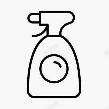 喷雾瓶抗菌清洁图标图标