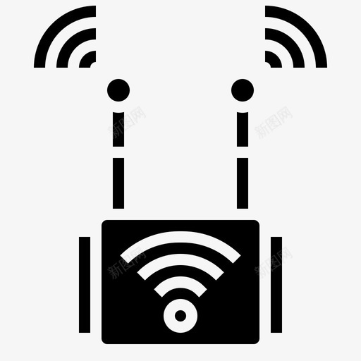 Wifi信号卫星7填充图标svg_新图网 https://ixintu.com Wifi 信号 卫星 填充