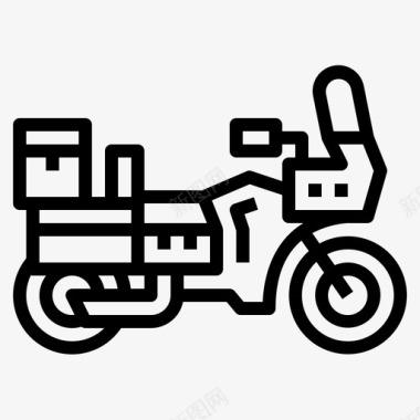 旅游自行车摩托车交通工具图标图标
