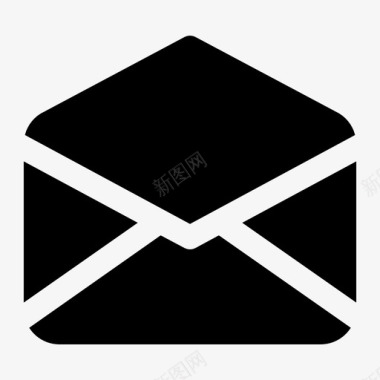 打开电子邮件文档信件图标图标