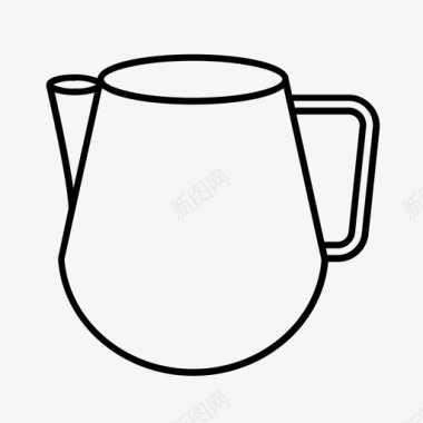 牛奶壶咖啡牛奶壶牛奶罐图标图标