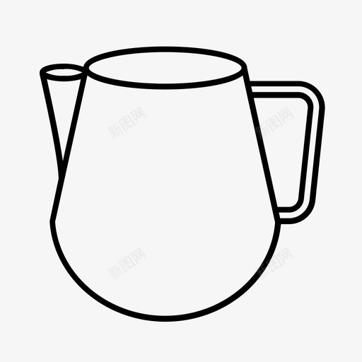 牛奶壶咖啡牛奶壶牛奶罐图标svg_新图网 https://ixintu.com 咖啡 牛奶 设备