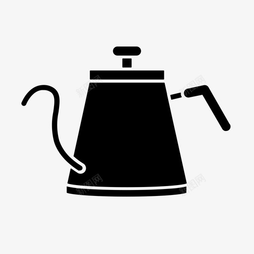 咖啡壶鹅颈管咖啡设备字形图标svg_新图网 https://ixintu.com 咖啡 咖啡壶 字形 设备 鹅颈