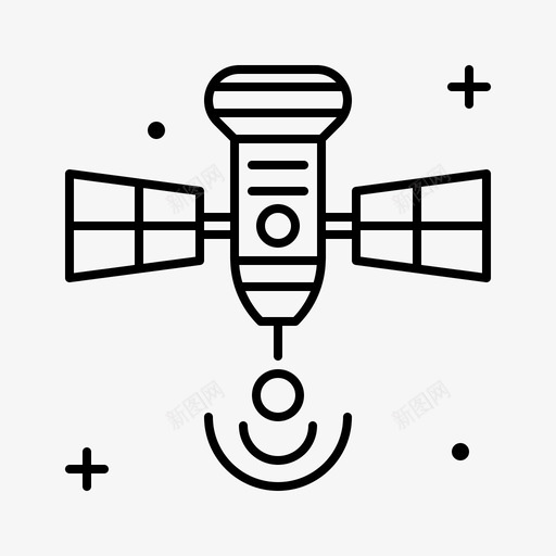 卫星空间148直线图标svg_新图网 https://ixintu.com 卫星 直线 空间