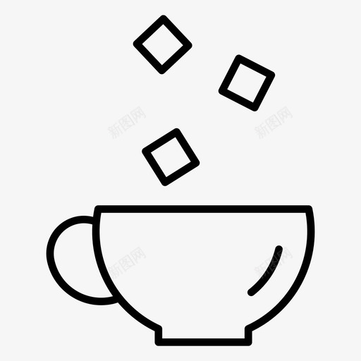 糖咖啡食物图标svg_新图网 https://ixintu.com 咖啡 食物