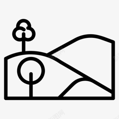 山丘游乐场景观图标图标