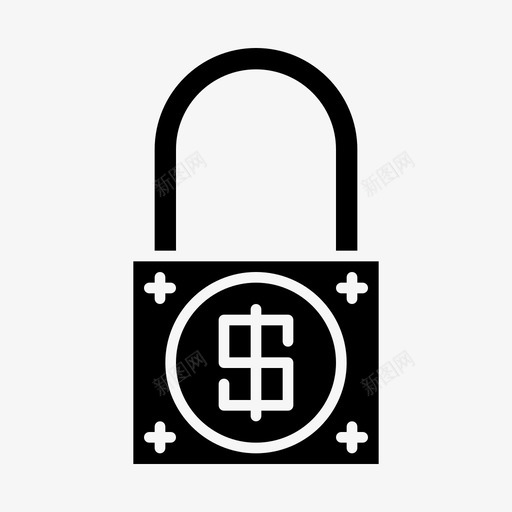 锁定商务金钱图标svg_新图网 https://ixintu.com 保险箱 商务 应用程序用户界面4 金钱 锁定