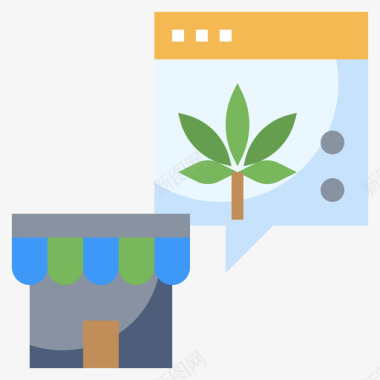网上商店大麻8平的图标图标