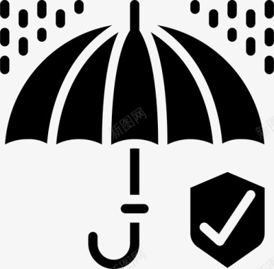 雨伞保险39填充图标图标