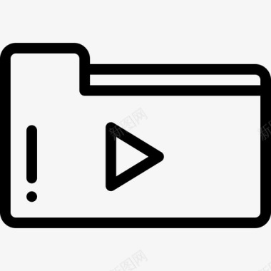 视频文件夹音频和视频11线性图标图标