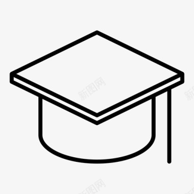 毕业学术帽毕业帽图标图标