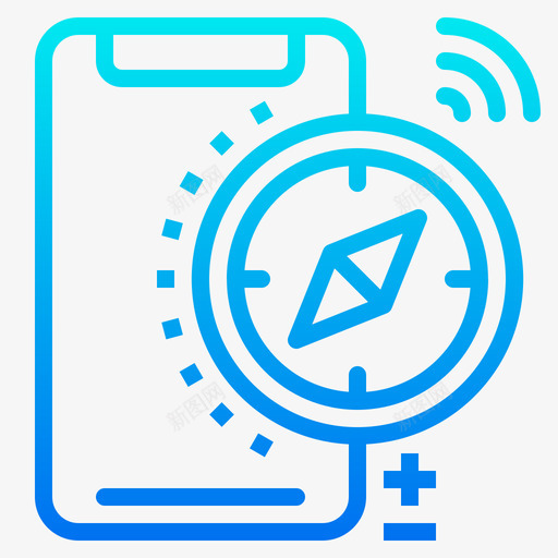 罗盘智能手机28梯度图标svg_新图网 https://ixintu.com 智能手机28 梯度 罗盘