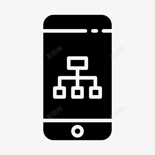 结构移动应用程序16字形图标svg_新图网 https://ixintu.com 字形 应用程序 移动 结构