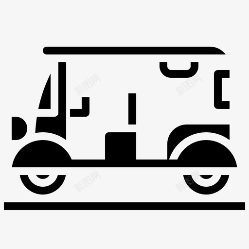 人力车运输171填充图标svg_新图网 https://ixintu.com 人力车 填充 运输