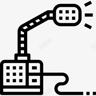 麦克风会议7线性图标图标