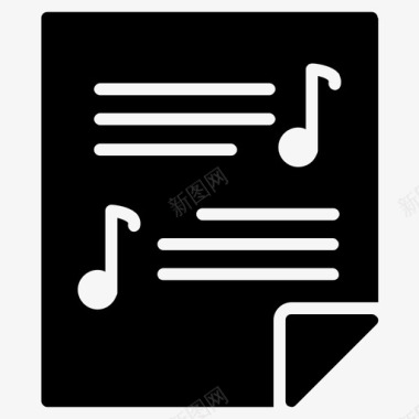 音乐文件文档页面图标图标