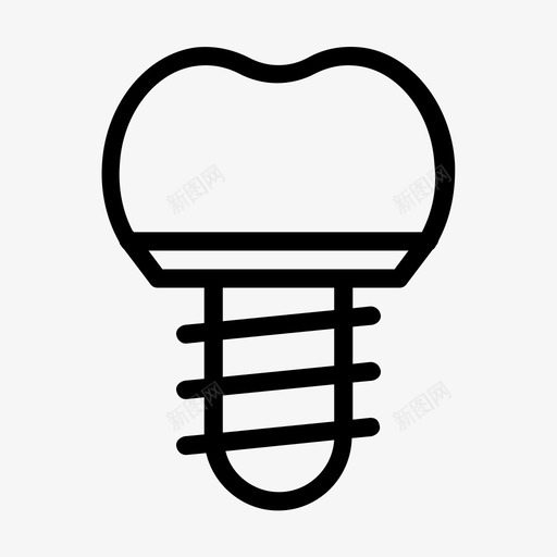 牙齿牙科医学图标svg_新图网 https://ixintu.com 医学 口腔 牙科 牙线字形 牙齿
