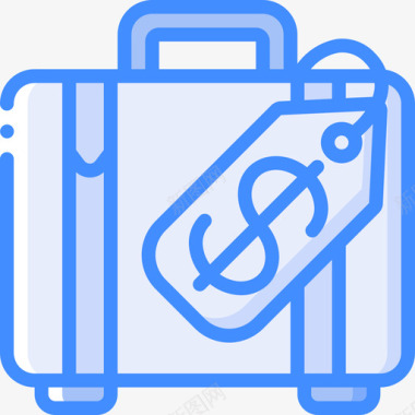 旅行行政蓝色图标图标