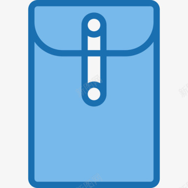 信封办公用品4蓝色图标图标