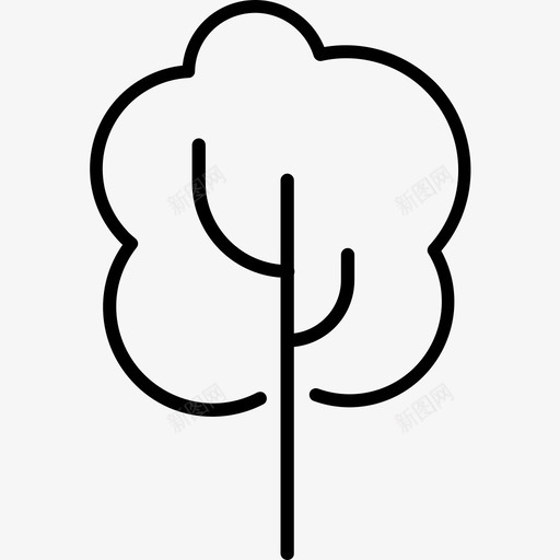 树森林橡树图标svg_新图网 https://ixintu.com 圆形 天气 树干 森林 橡树