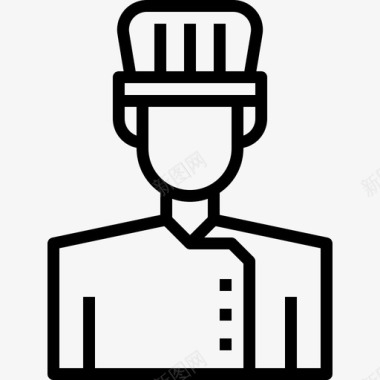 厨师头像男性图标图标