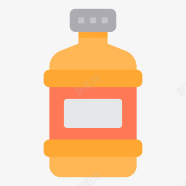 水瓶瓶子和容器3个扁平图标图标