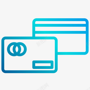 信用卡杂项元素4蓝色图标图标