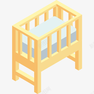 婴儿床家用家具11扁平图标图标