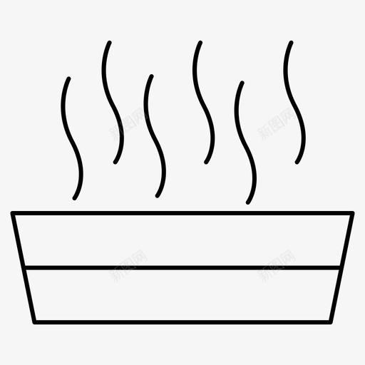 热的食物饭图标svg_新图网 https://ixintu.com 汤 热的 食物 食物图标细线集54 饭