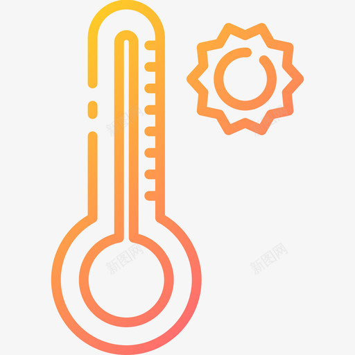 温度弹簧80梯度图标svg_新图网 https://ixintu.com 弹簧 梯度 温度