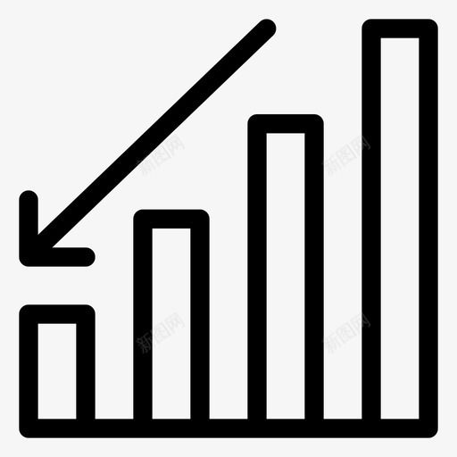 进度减少分析业务图标svg_新图网 https://ixintu.com 下降 业务 减少 分析 图表 财务 进度