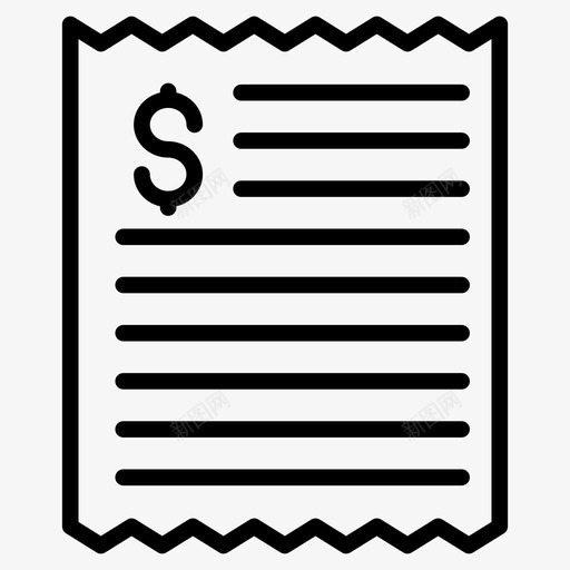 发票帐单文件图标svg_新图网 https://ixintu.com 业务 作表 发票 启动 工作 帐单 收据 文件 标志 标志符 符号