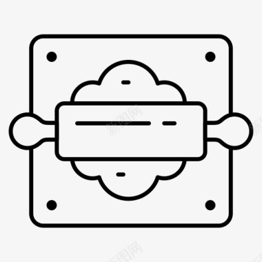 面包店烘焙面包辊图标图标
