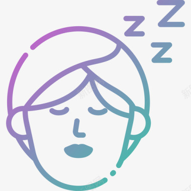 睡眠37号疗法梯度图标图标