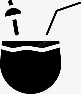 椰子椰子水饮料图标图标