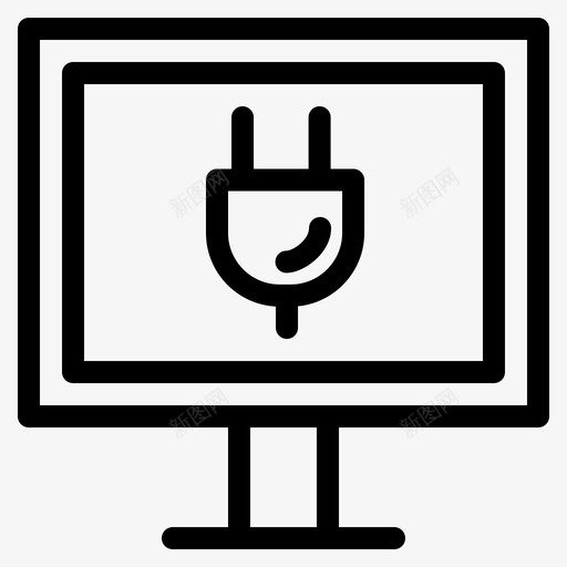 娱乐互联网电视图标svg_新图网 https://ixintu.com 互联网 娱乐 电脑 电视 设备